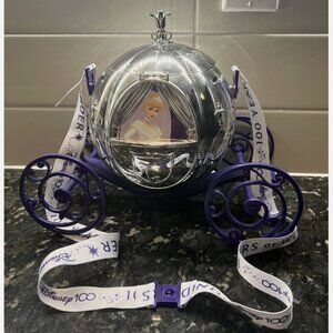 Disney Parks 100 Years Of Wonder Cinderella Carriage Metallic Popcorn Bucket NEW
